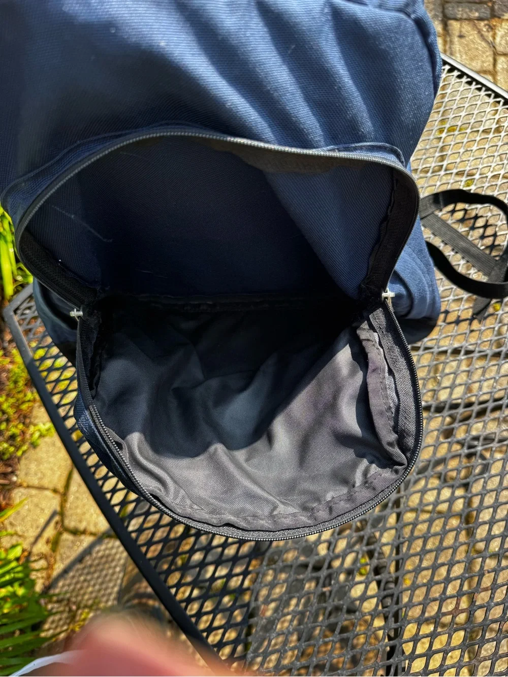 Vintage 90s L.L. Bean Dark Navy Canvas Daypack Backpack